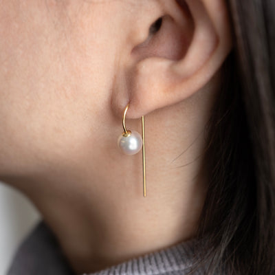 【BASE PARTS】K10YG Wand Hook Pierced Earring
