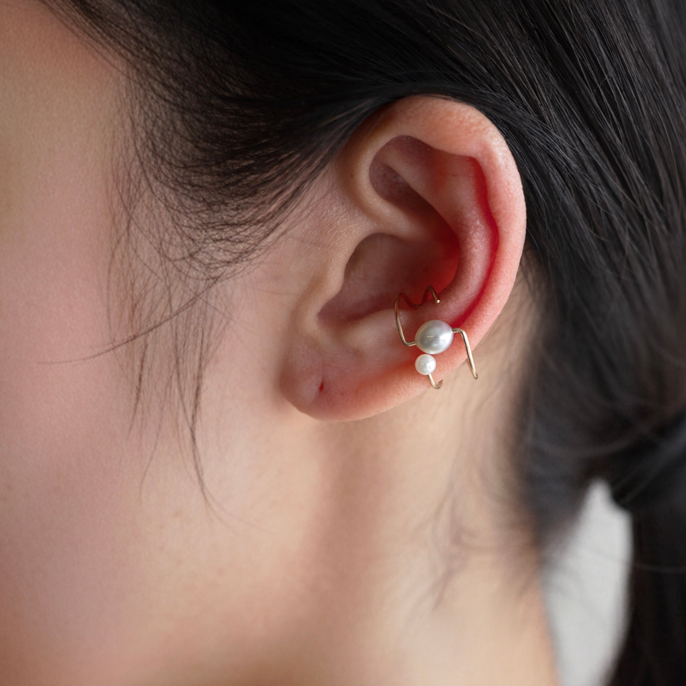Clip Ear Cuff - S.S.P. Keshi Pearl