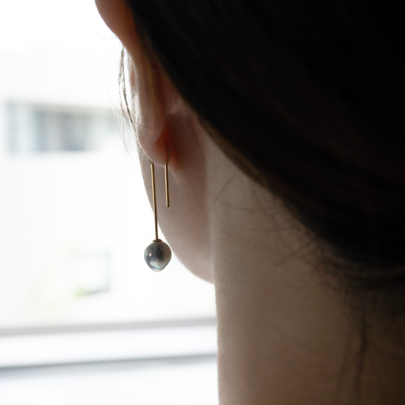 【BASE PARTS】K18YG Arc Hook Pierced Earring