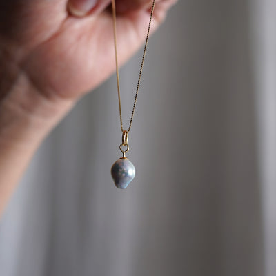 Necklace-Image_PlaneCharm パール 真珠 カスタムジュエリー ネジ式 ベースパーツ ミニマル シンプル チャーム