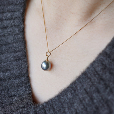 Necklace_PlaneCharm パール 真珠 カスタムジュエリー ネジ式 ベースパーツ ミニマル シンプル チャーム