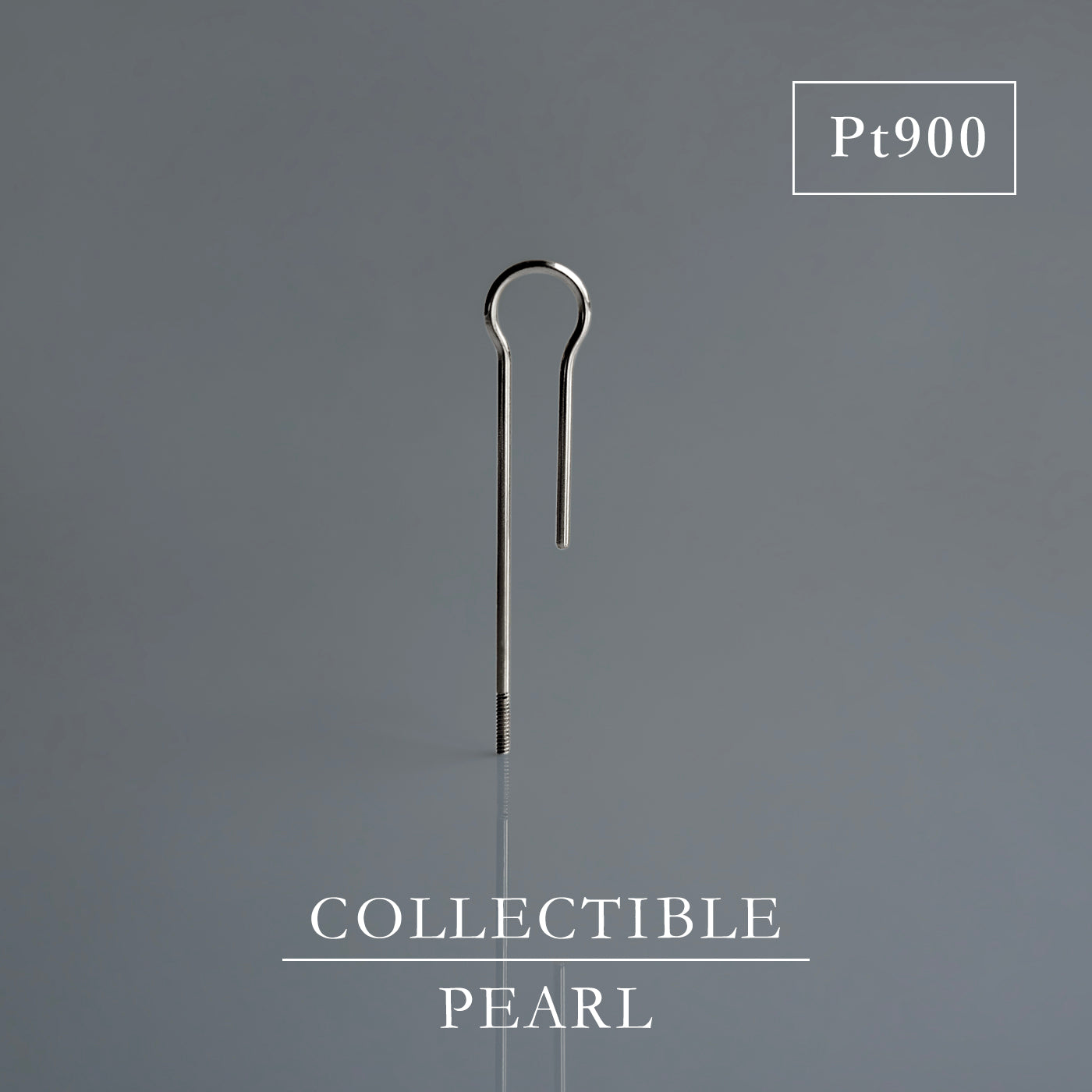 【BASE PARTS】Pt900 Arc Hook Pierced Earring