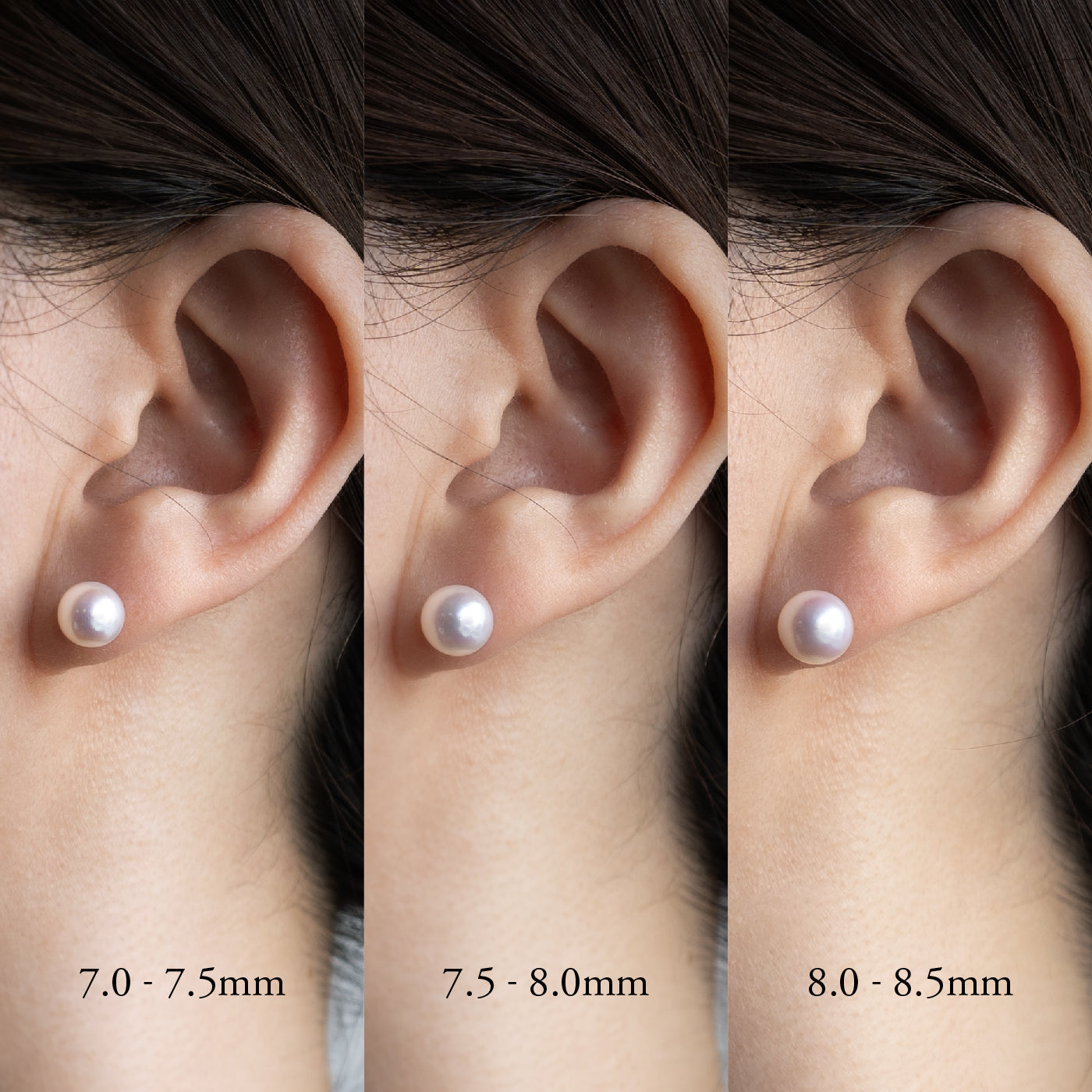 【ESSENTIALS】7.5-8.0mm Akoya Pearl Studs / Earrings / PK