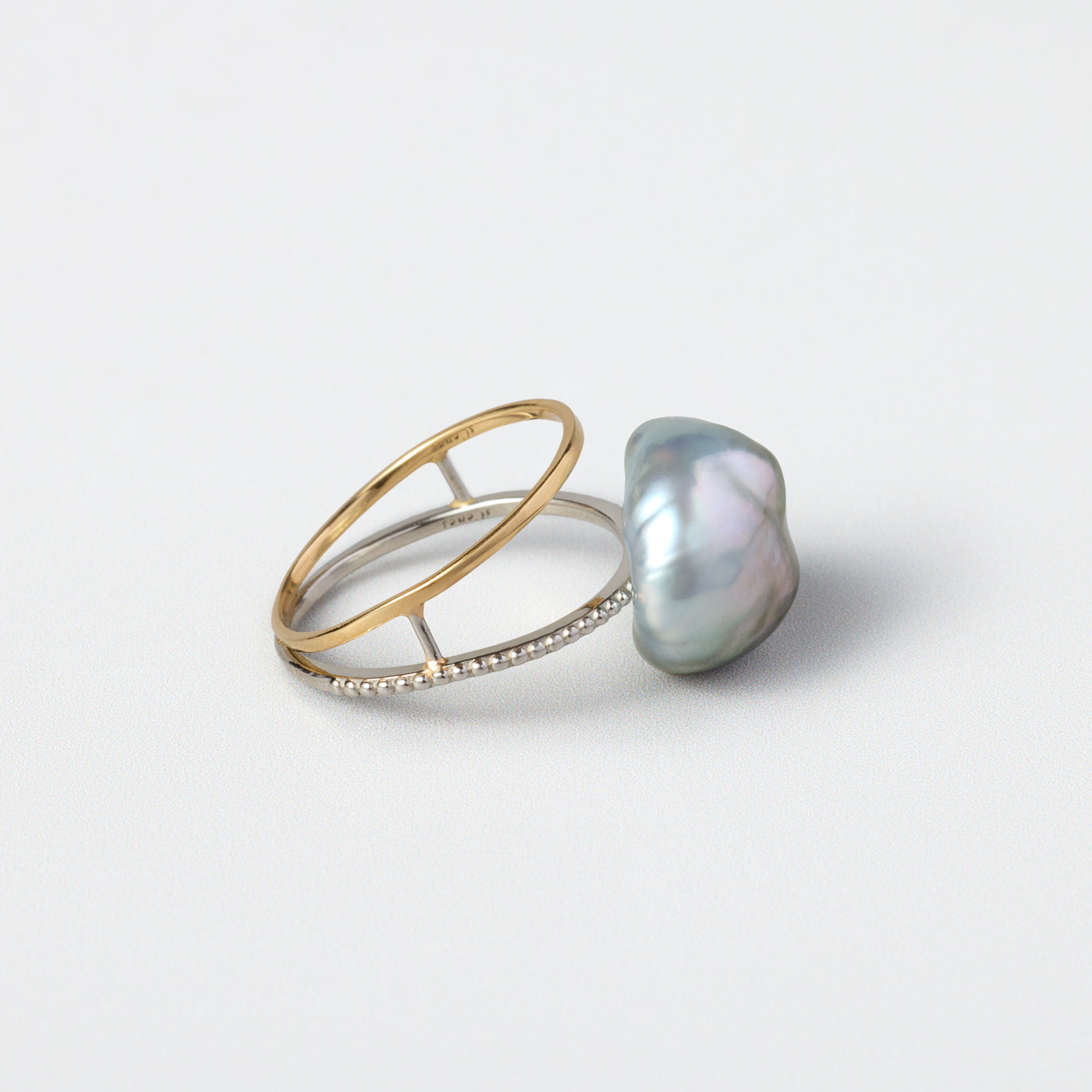 Mill & Flat Fusion Ring - Tahiti Keshi