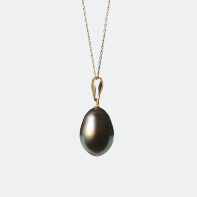 Ogee Bail Pendant - Tahitian Pearl