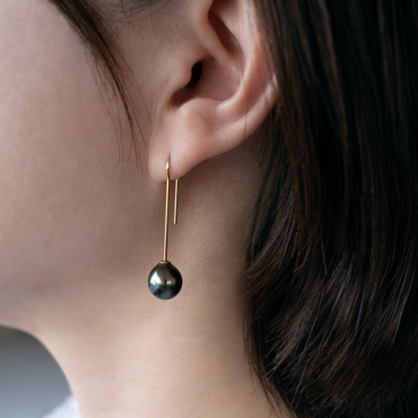 【BASE PARTS】K10YG Arc Hook Pierced Earring