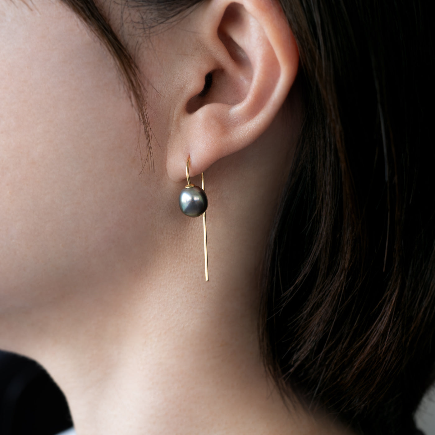 【BASE PARTS】K10YG Wand Hook Pierced Earring