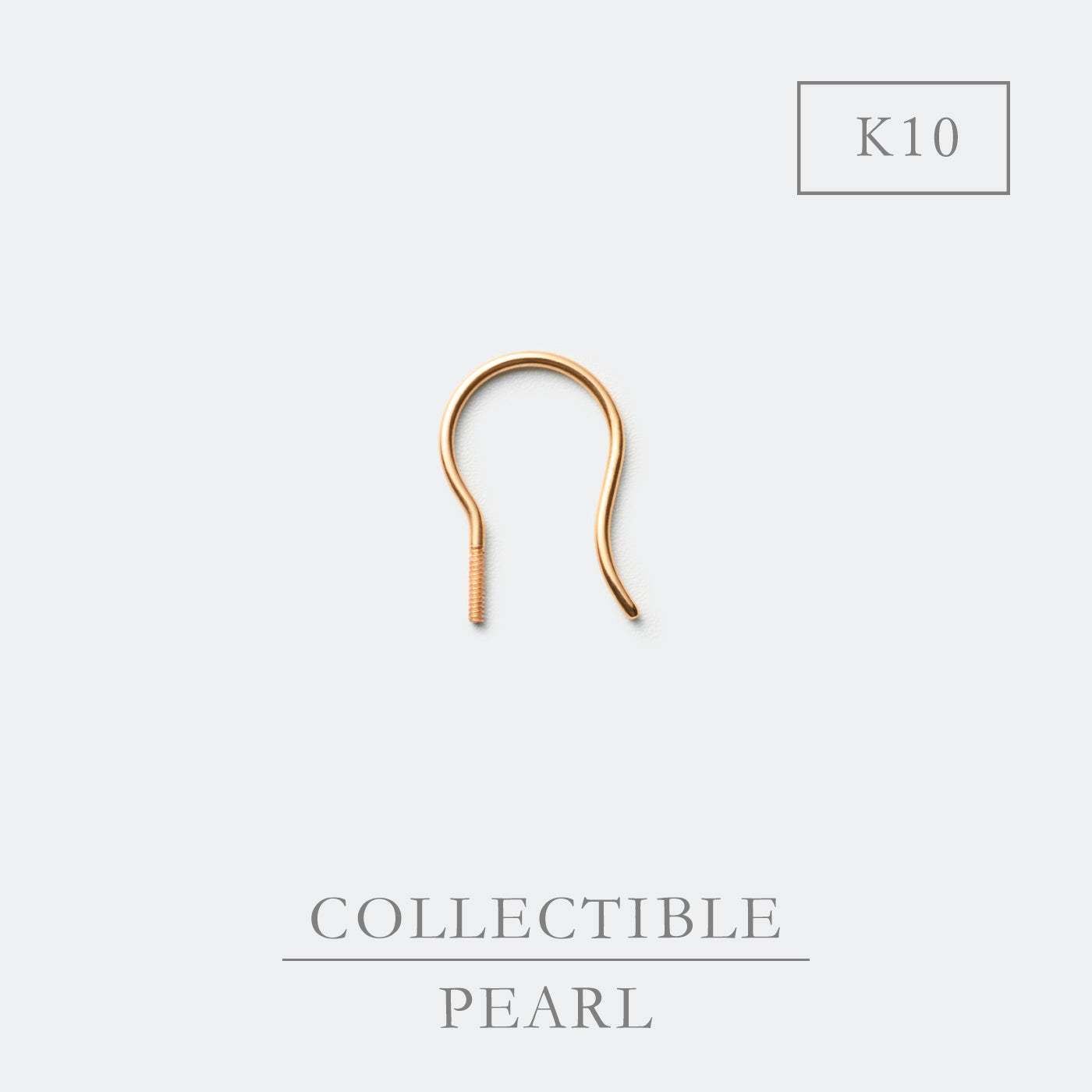 【BASE PARTS】K10YG Tail Hook Pierced Earring