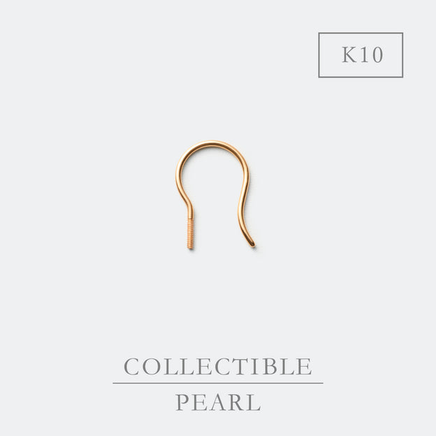 【BASE PARTS】K10YG Tail Hook Pierced Earring