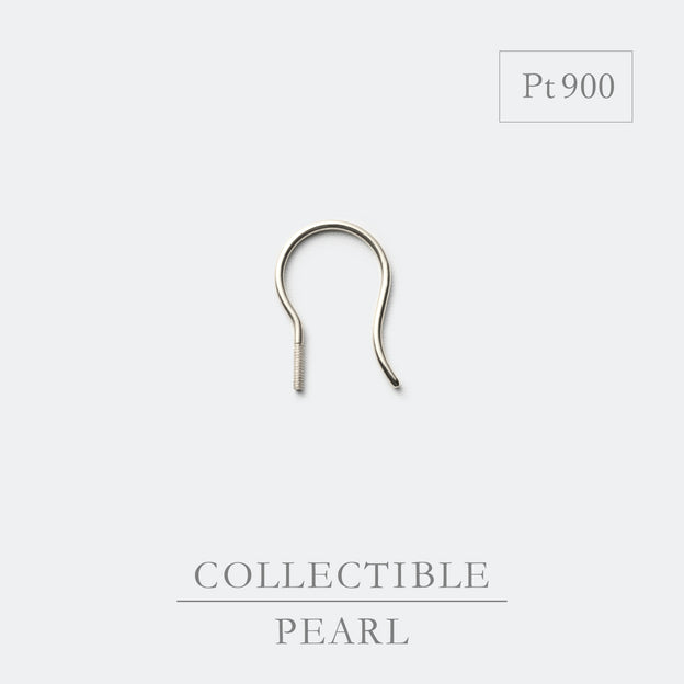 【BASE PARTS】Pt900 Tail Hook Pierced Earring