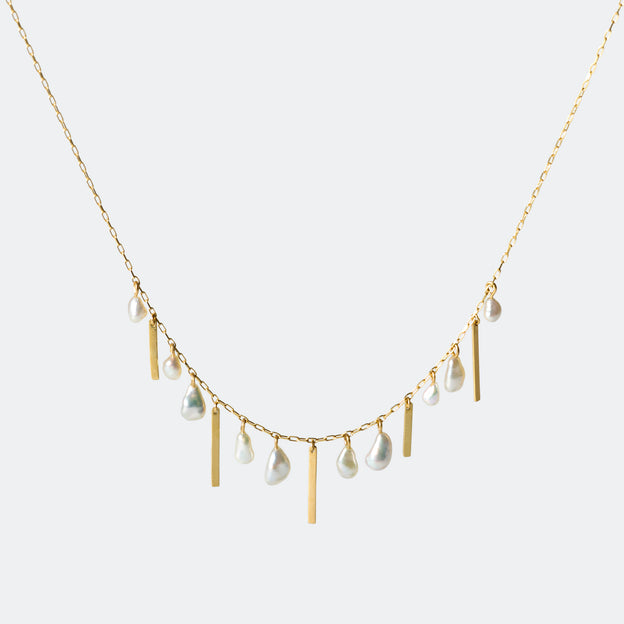 Fringe Necklace - Akoya Keshi