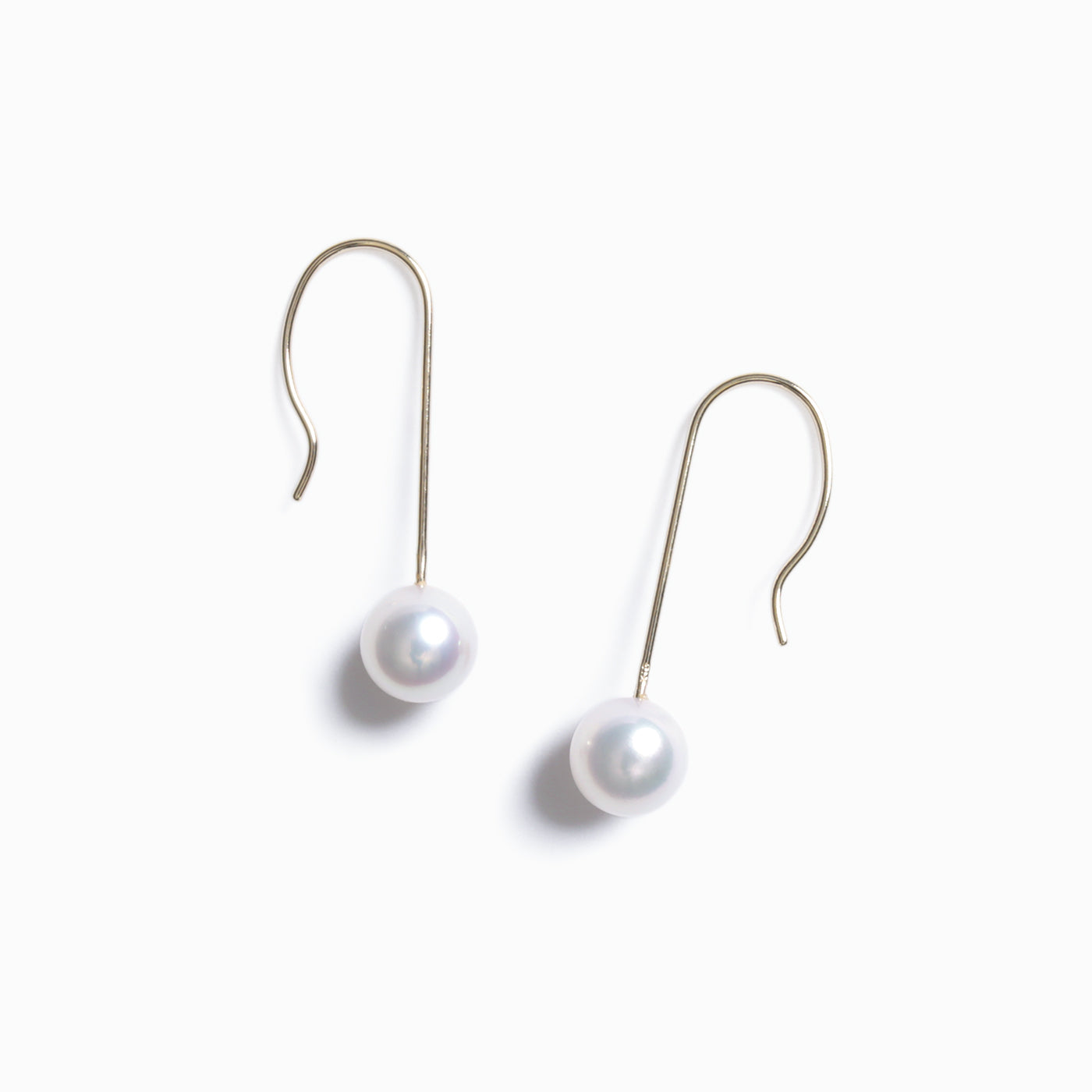 【OUTLET】18K YG Eighth Note Earrings - アコヤパール