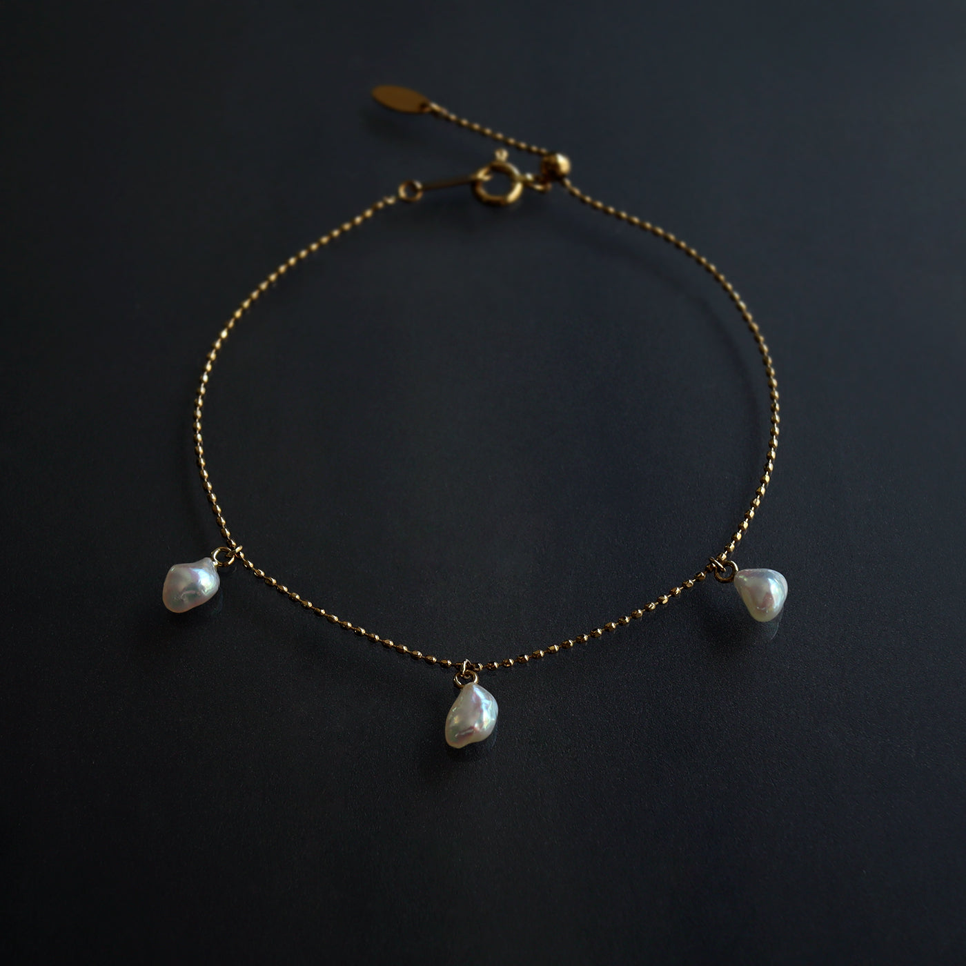 Subtle Pearl Chain Bracelet - アコヤケシ #A