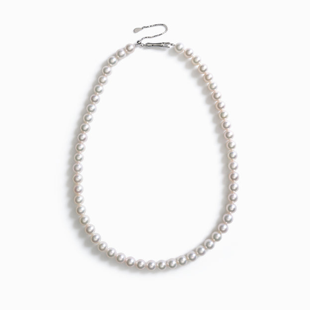 7.5-8.0mm White Akoya Pearl Necklace