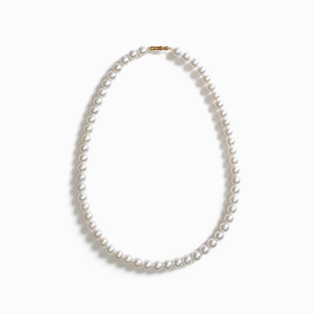 7.0-7.5mm White Akoya Pearl Necklace