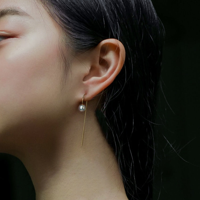 【BASE PARTS】K18YG Wand Hook Pierced Earring