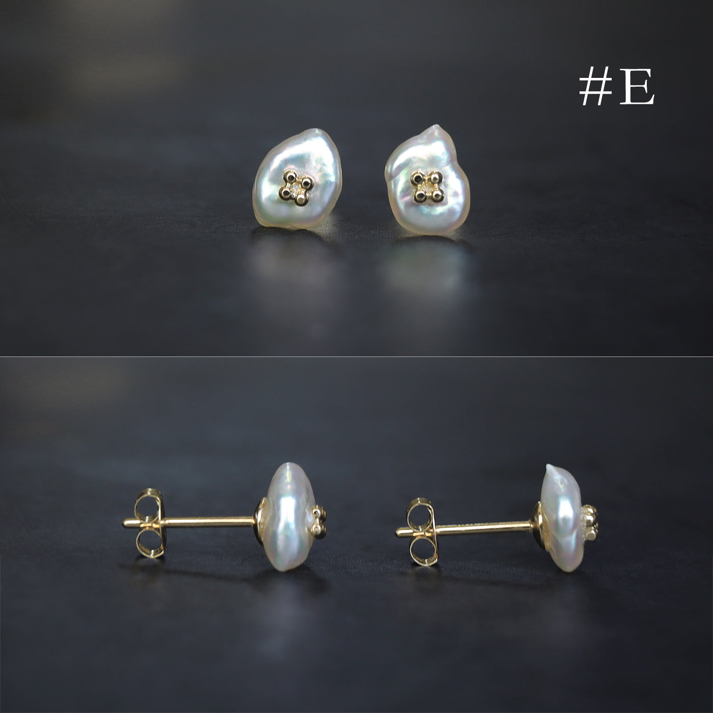 White Poppy Earrings - 5mm Akoya Keshi