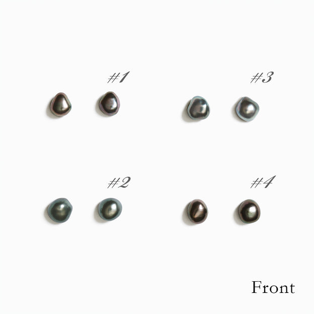 6.0-7.0mm Tahitian Keshi Pearl Earrings