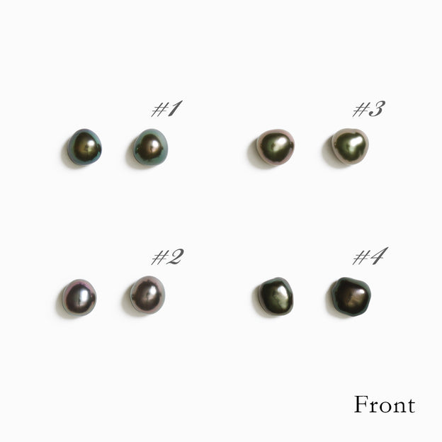 7.0-8.0mm Tahitian Keshi Pearl Earrings