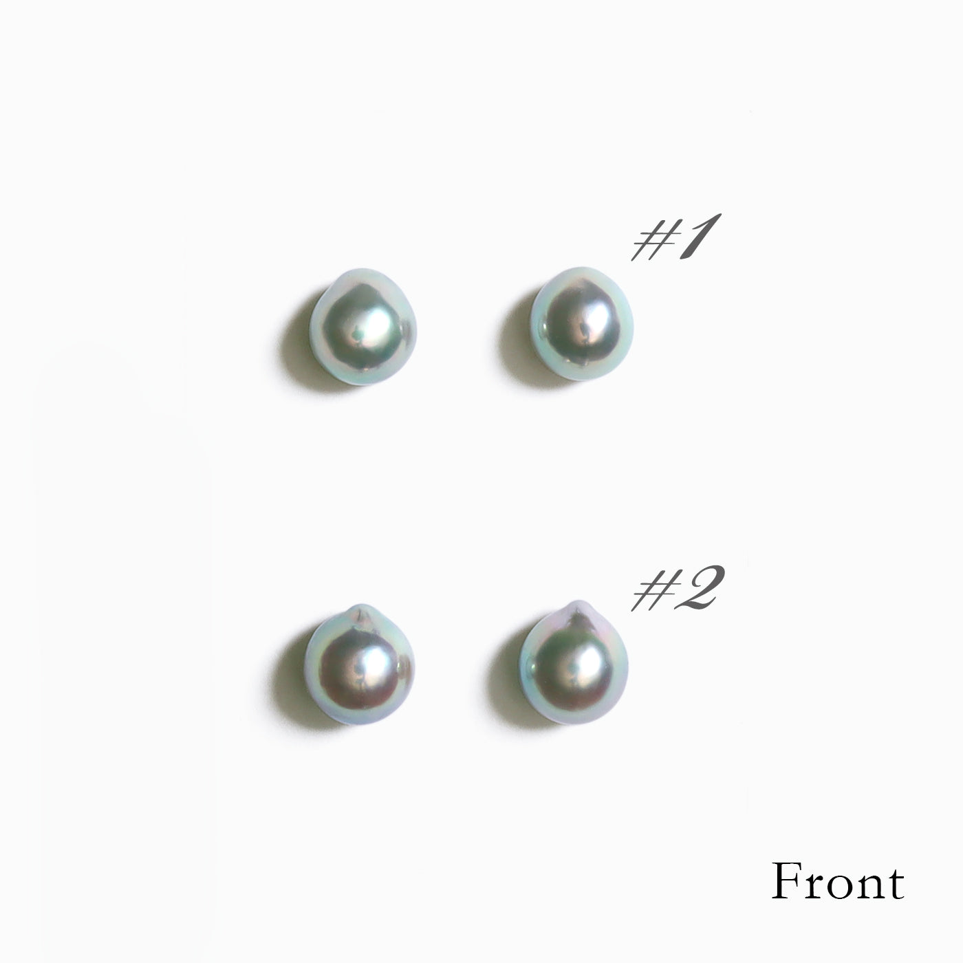 Post Earrings - 7.5mmナチュラルブルー バロックアコヤ