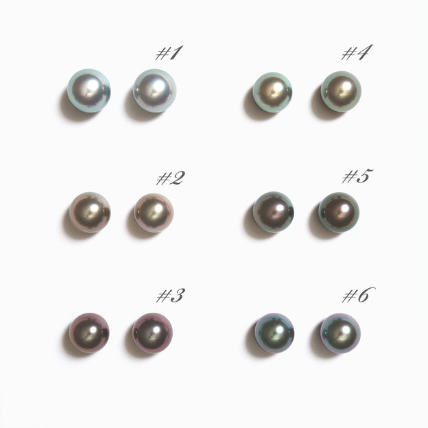 9.0-10.0mm Tahitian Pearl Earrings