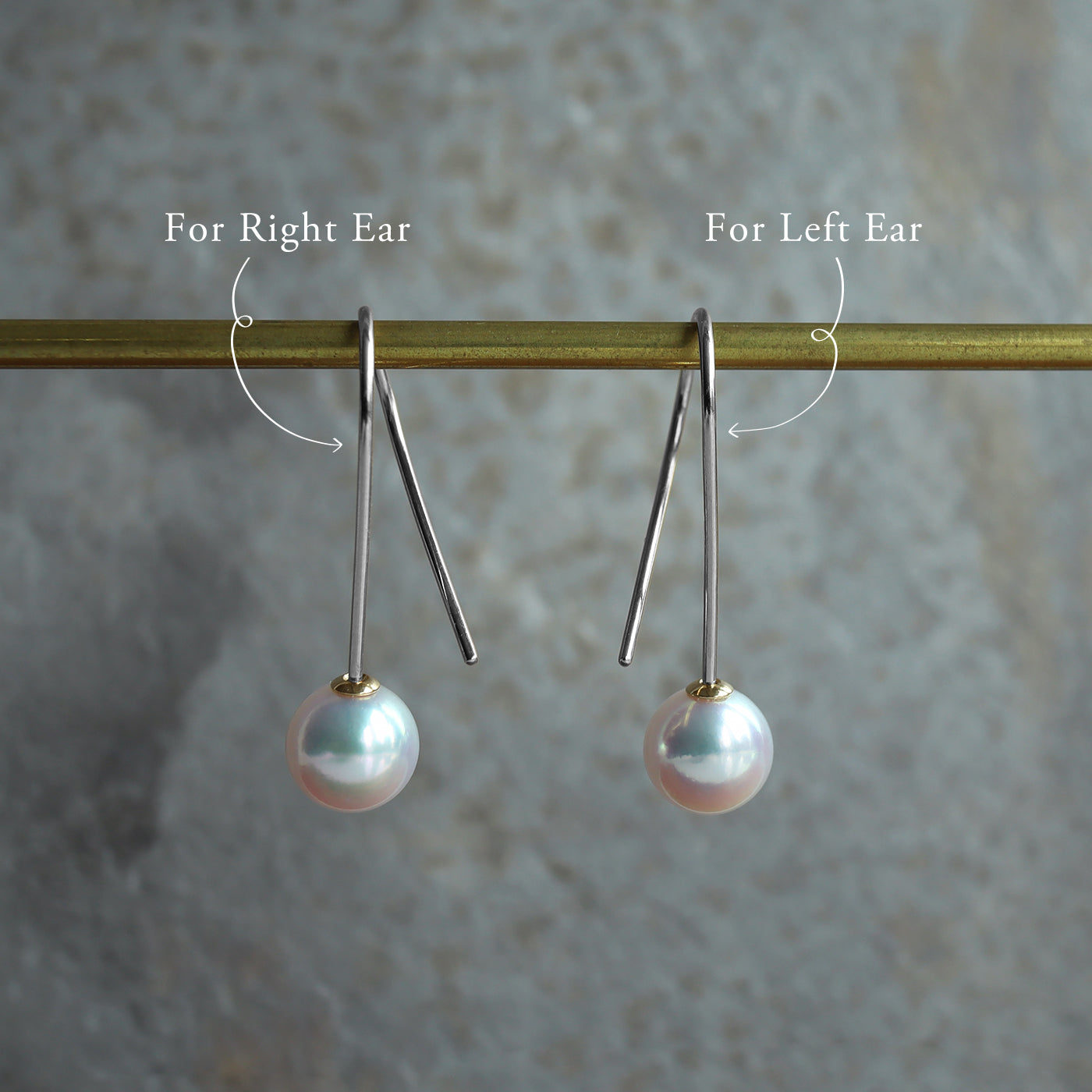 【BASE PARTS】Pt900 Twist Hook Pierced Earring - For Left